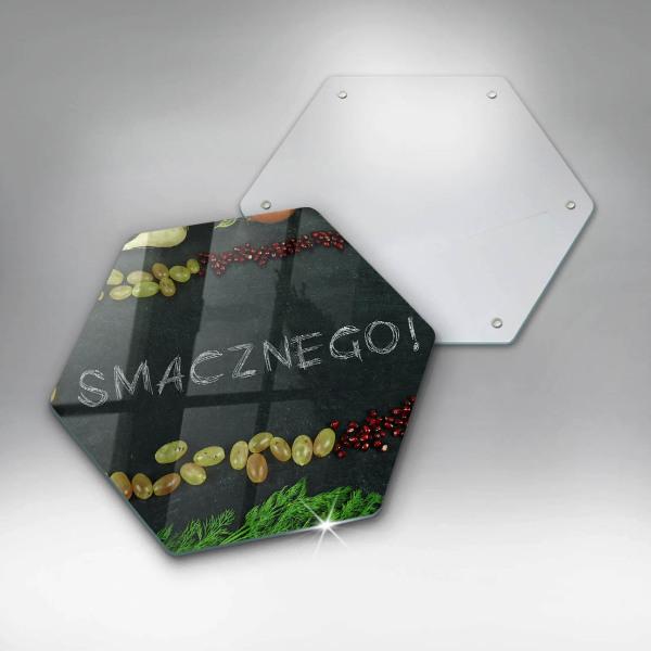 Glas Herdabdeckplatte Aufschrift Guten Appetit!