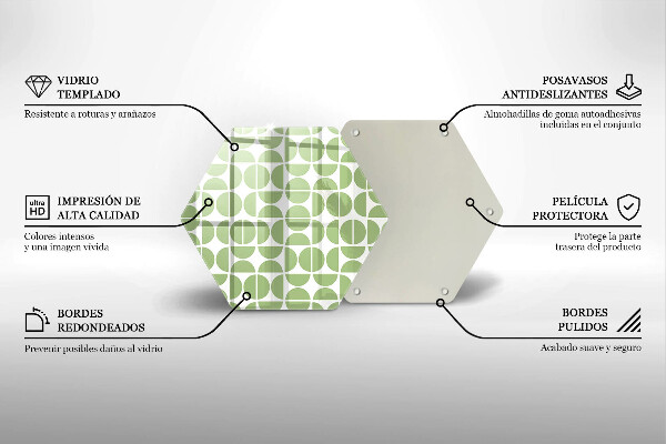 Glas Herdabdeckplatte Muster aus Boho-Formen