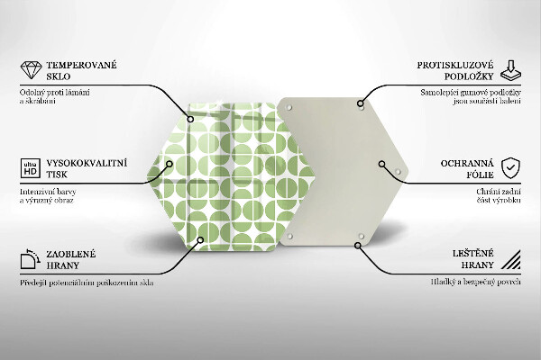 Glas Herdabdeckplatte Muster aus Boho-Formen