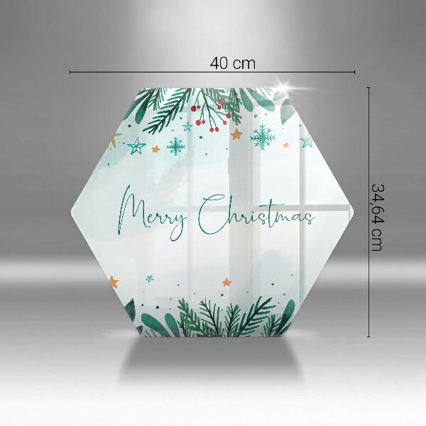 Glas Herdabdeckplatte Merry Christmas