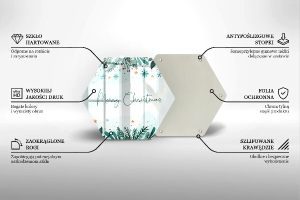 Glas Herdabdeckplatte Merry Christmas