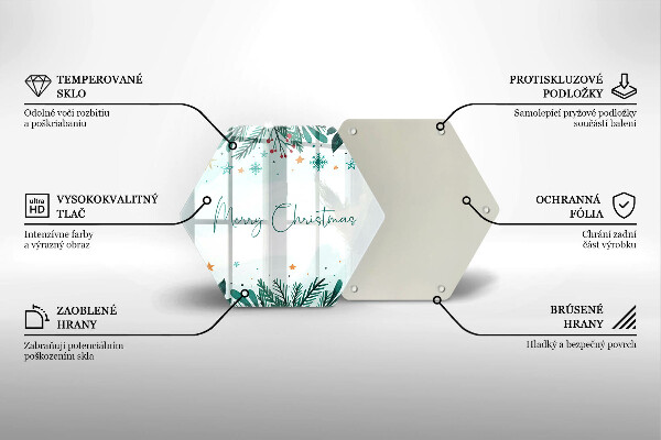 Glas Herdabdeckplatte Merry Christmas