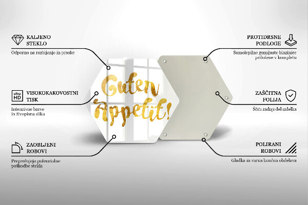 Glas Ceranfeldabdeckung Die Aufschrift Guten Appetit!