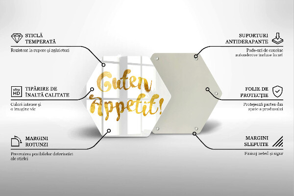 Glas Ceranfeldabdeckung Die Aufschrift Guten Appetit!