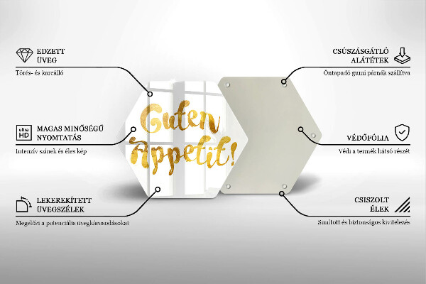 Glas Ceranfeldabdeckung Die Aufschrift Guten Appetit!