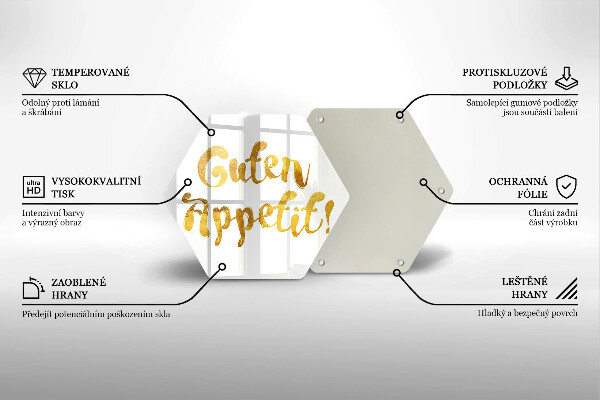 Glas Ceranfeldabdeckung Die Aufschrift Guten Appetit!