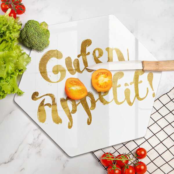 Glas Ceranfeldabdeckung Die Aufschrift Guten Appetit!