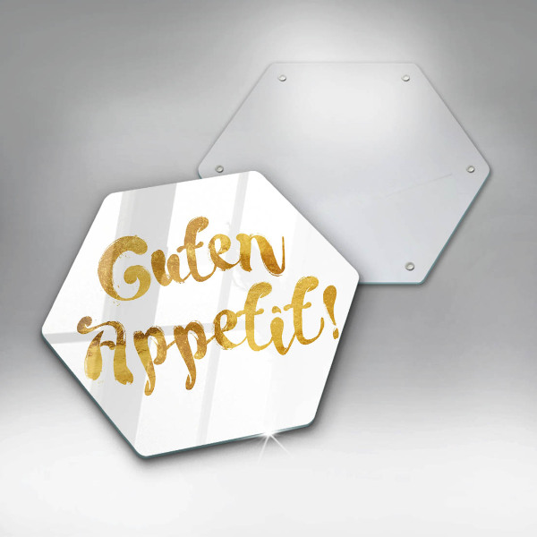 Glas Ceranfeldabdeckung Die Aufschrift Guten Appetit!