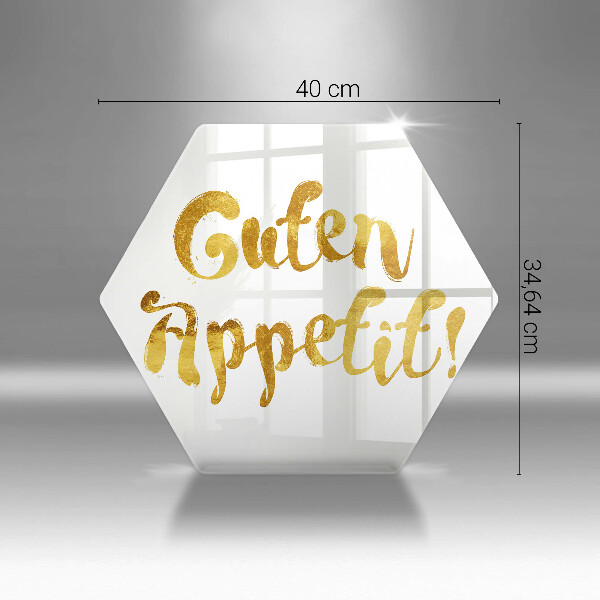 Glas Ceranfeldabdeckung Die Aufschrift Guten Appetit!