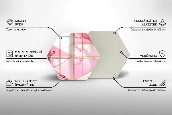 Glas Herdabdeckplatte Geometrischer Marmor
