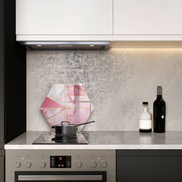 Glas Herdabdeckplatte Geometrischer Marmor