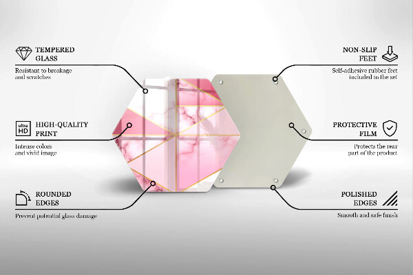 Glas Herdabdeckplatte Geometrischer Marmor