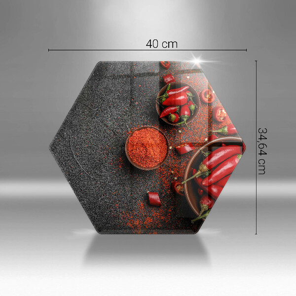 Glas Ceranfeldabdeckung Rote Chilischoten