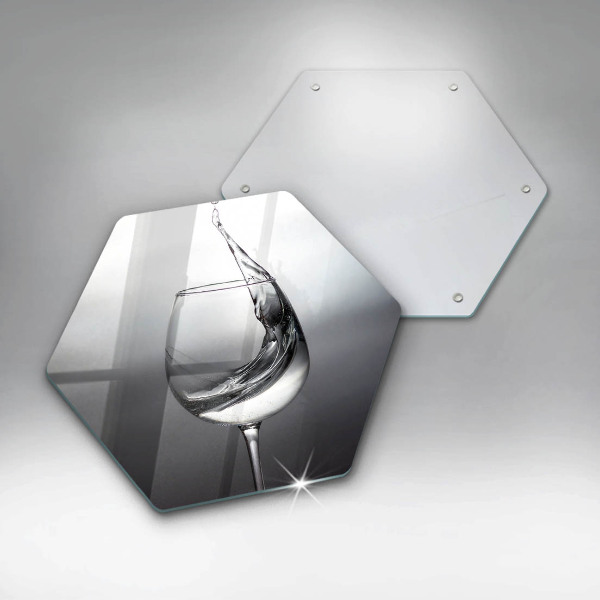 Glas Ceranfeldabdeckung Ein Glas Wasser