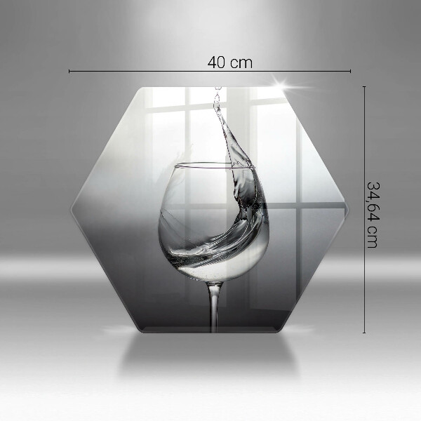 Glas Ceranfeldabdeckung Ein Glas Wasser