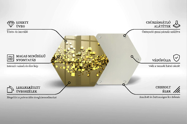 Glas Herdabdeckplatte Abstrakte 3D-Geometrie