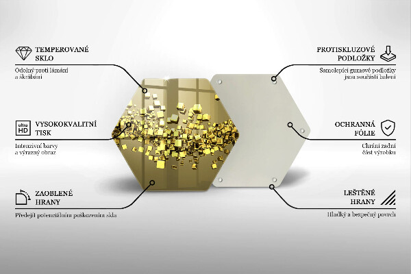 Glas Herdabdeckplatte Abstrakte 3D-Geometrie