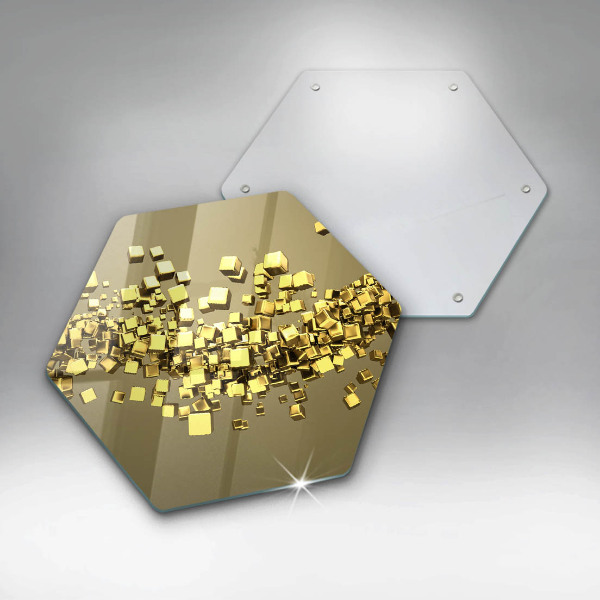 Glas Herdabdeckplatte Abstrakte 3D-Geometrie