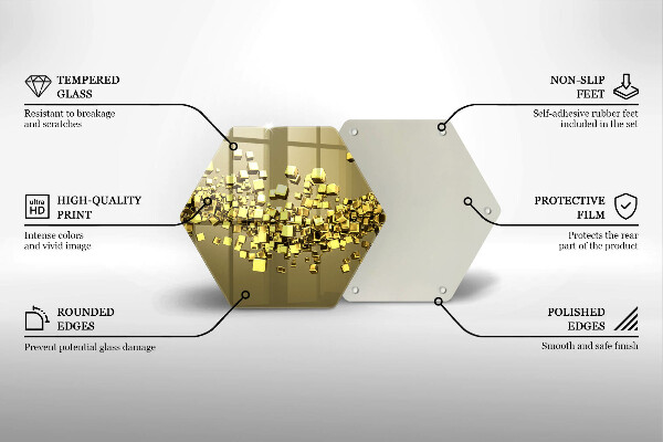 Glas Herdabdeckplatte Abstrakte 3D-Geometrie