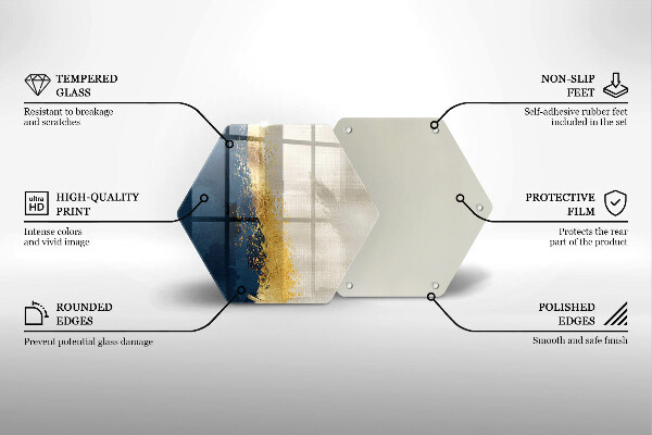 Glas Herdabdeckplatte Goldabstraktion