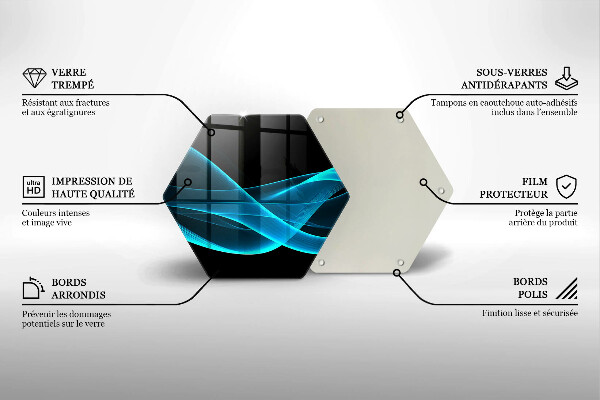 Glas Herdabdeckplatte Blaue Abstraktion