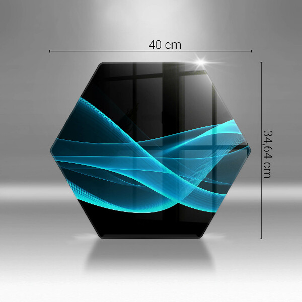 Glas Herdabdeckplatte Blaue Abstraktion