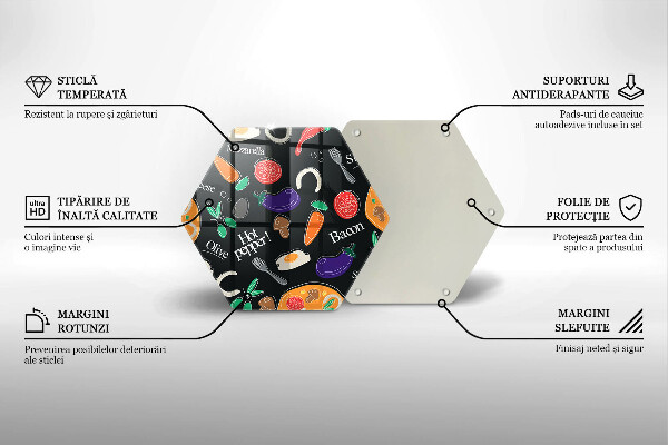 Glas Herdabdeckplatte Lebensmittelillustration