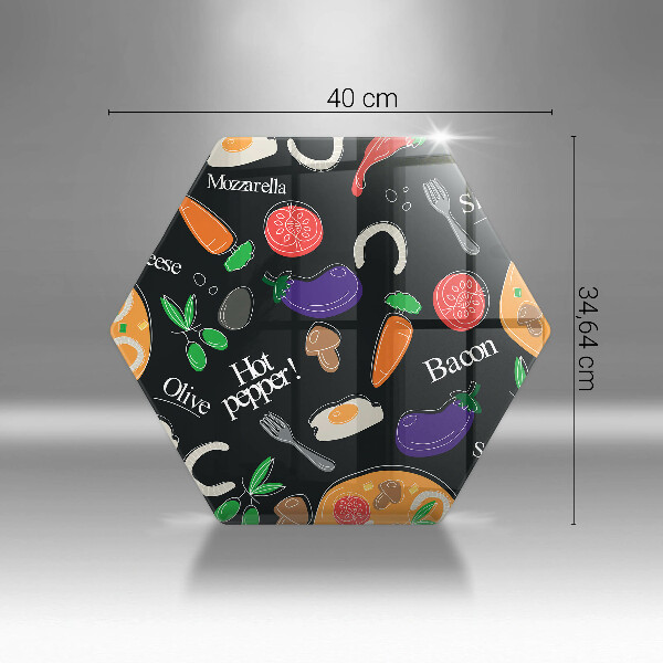 Glas Herdabdeckplatte Lebensmittelillustration