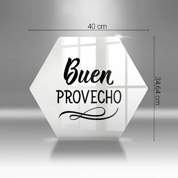 Glas Herdabdeckplatte Die Inschrift Buen provencho