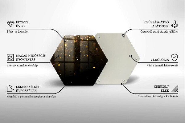 Glas Herdabdeckplatte Goldglitter