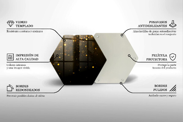 Glas Herdabdeckplatte Goldglitter