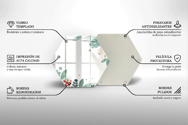 Glas Herdabdeckplatte Aquarellblätter
