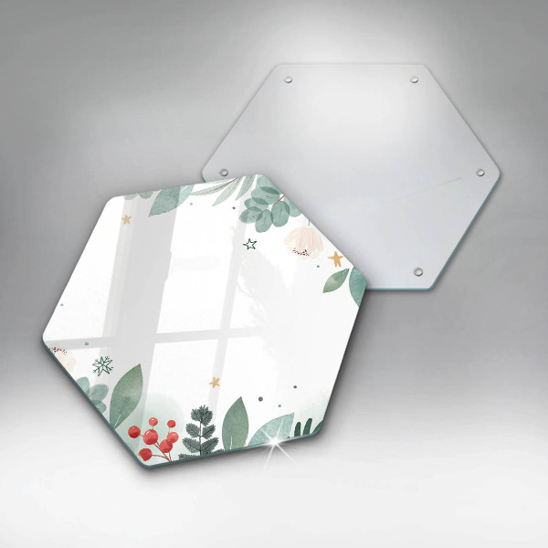 Glas Herdabdeckplatte Aquarellblätter