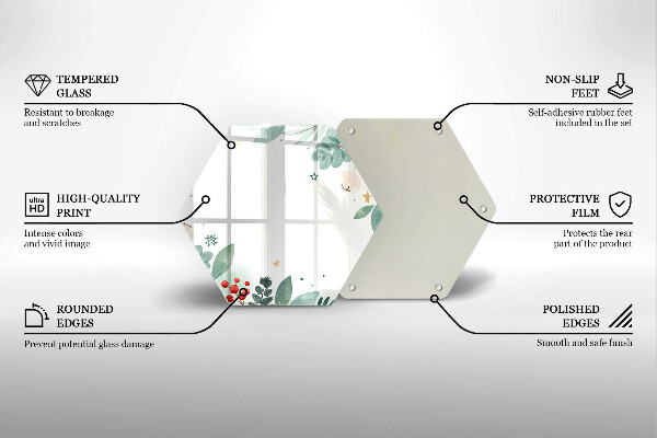 Glas Herdabdeckplatte Aquarellblätter