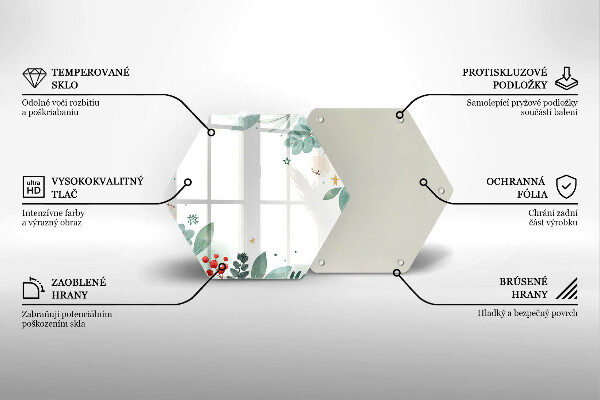 Glas Herdabdeckplatte Aquarellblätter