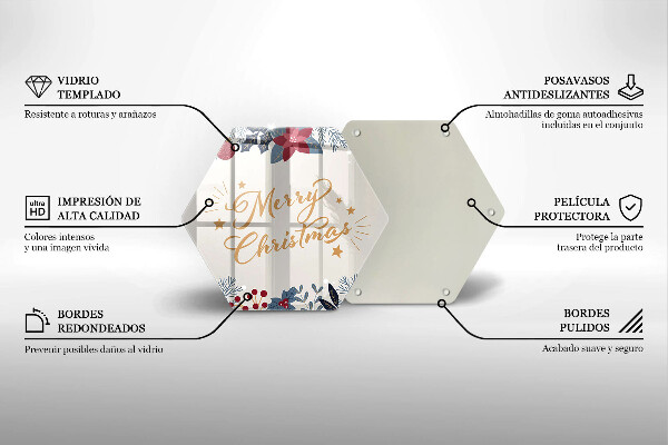 Glas Herdabdeckplatte Merry Christmas