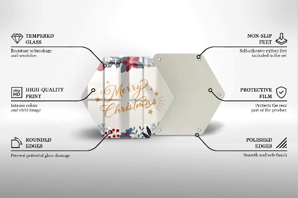 Glas Herdabdeckplatte Merry Christmas
