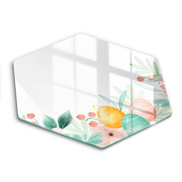 Glas Herdabdeckplatte Ostereier
