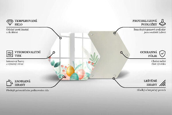 Glas Herdabdeckplatte Ostereier