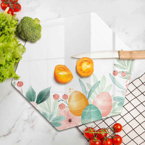 Glas Herdabdeckplatte Ostereier