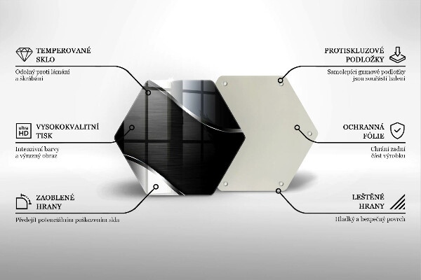 Glas Herdabdeckplatte Metallabstraktion