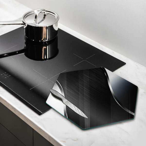 Glas Herdabdeckplatte Metallabstraktion