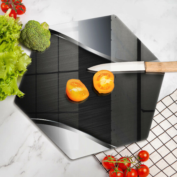 Glas Herdabdeckplatte Metallabstraktion