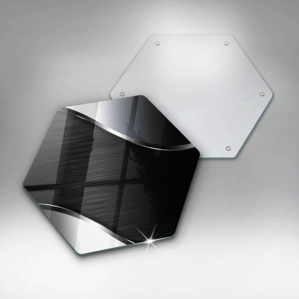 Glas Herdabdeckplatte Metallabstraktion