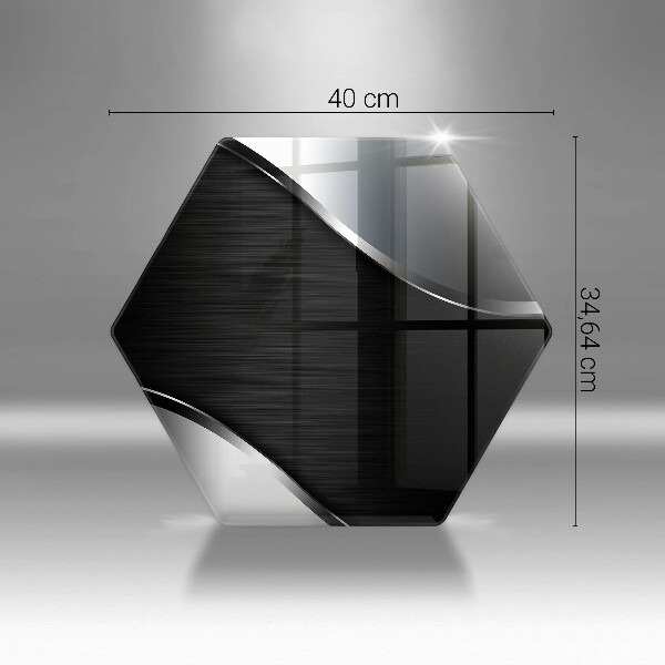 Glas Herdabdeckplatte Metallabstraktion