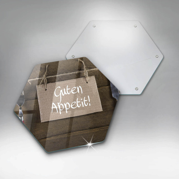 Glas Herdabdeckplatte Guten Apetit