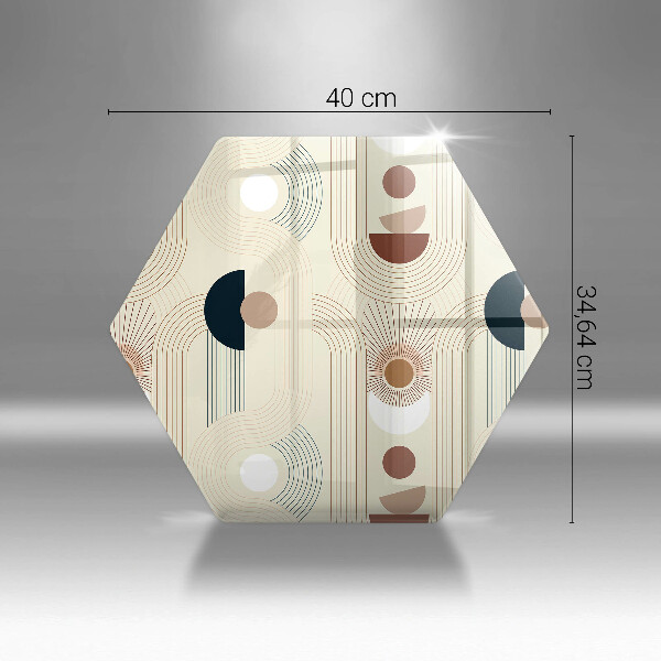 Glas Herdabdeckplatte Boho-Geometrieformen