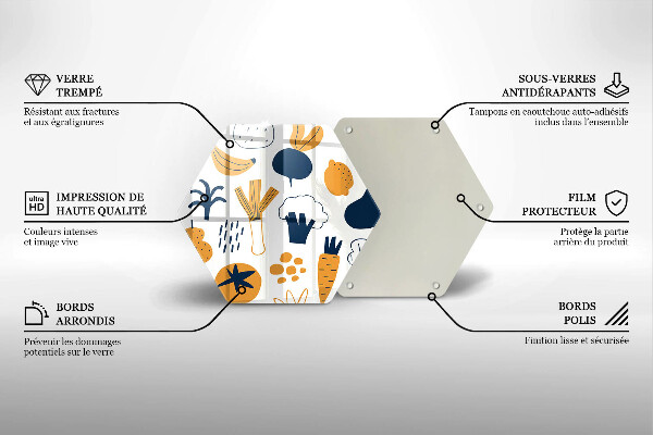 Glas Herdabdeckplatte Lebensmittelillustration