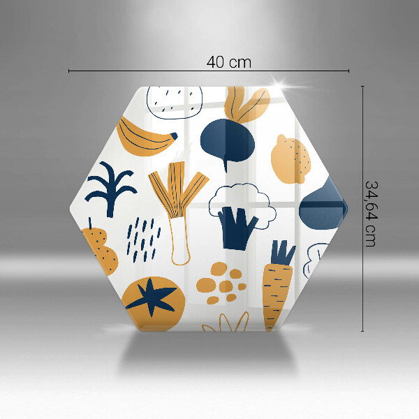 Glas Herdabdeckplatte Lebensmittelillustration