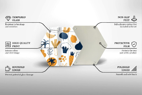 Glas Herdabdeckplatte Lebensmittelillustration